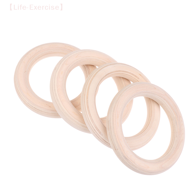 Gymnastic Rings Wooden - 2 ピース/ペア木製リングポータブルクロスフィット体操リングジム肩強度ホームフィットネストレーニング身体運動リング