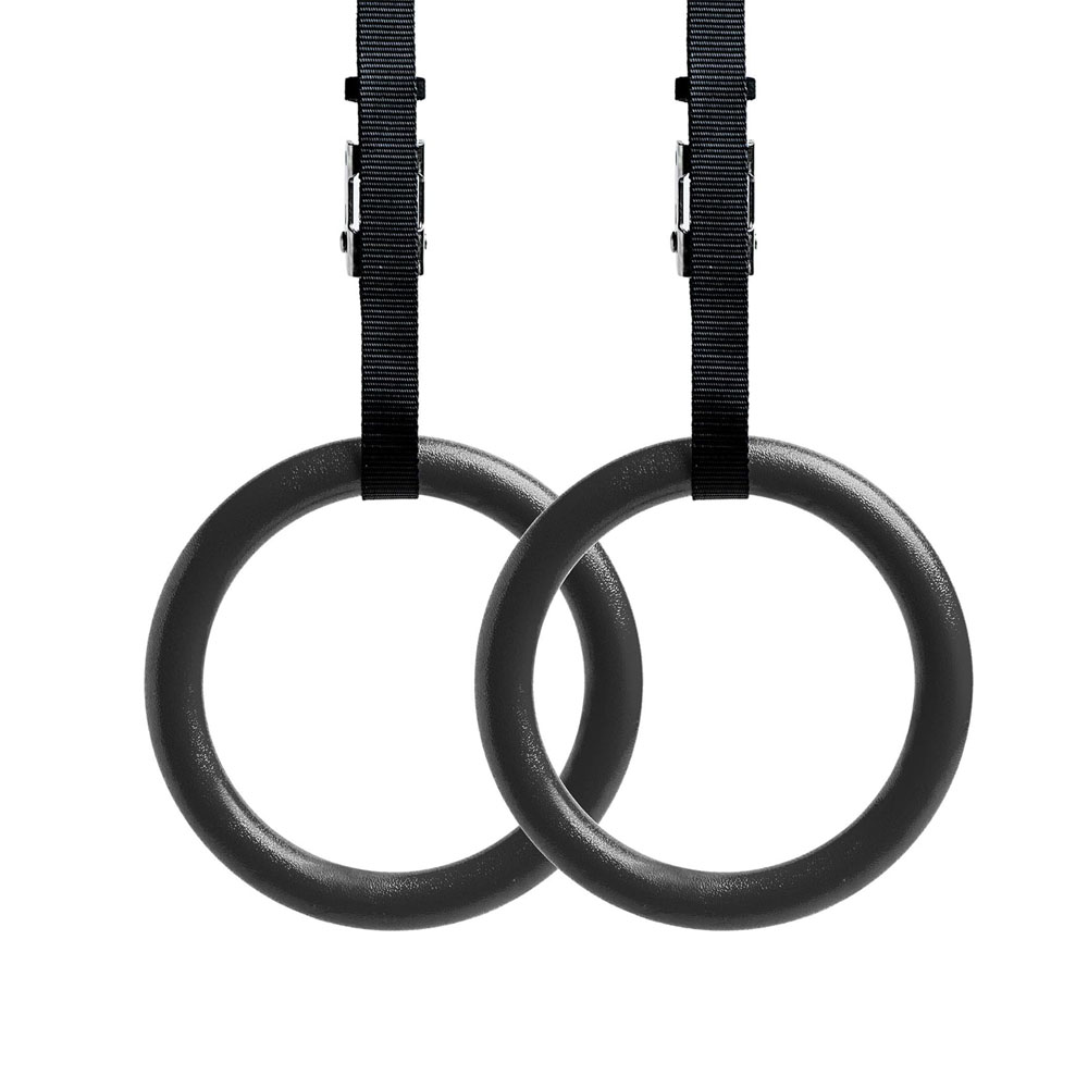 Gymnastic Rings Wooden - フィットネストレーニング体操リング木製ジムリング調節可能な番号付きストラップ懸垂リングセット（ワークアウト用）