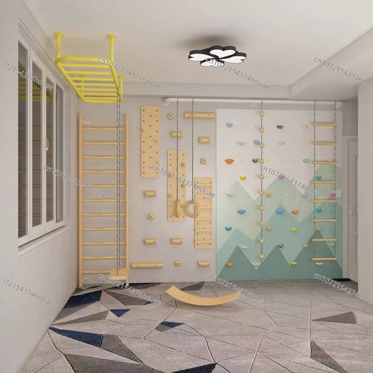 子供用室内木製クライミングウォールジムセット モンテッソーリ - Gymnastic Rings Wooden のレビューと価格