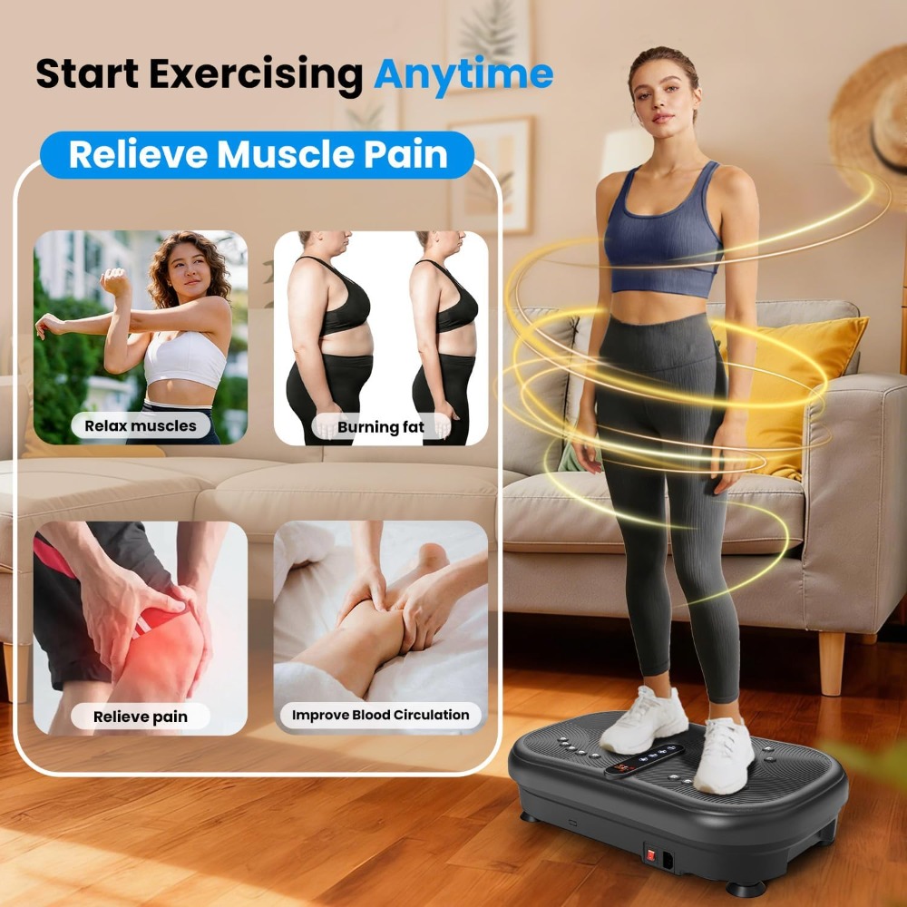 AXV振動プレートフィットネスプラットフォームエクササイズマ - Home Gym Weight Machine のレビューと価格