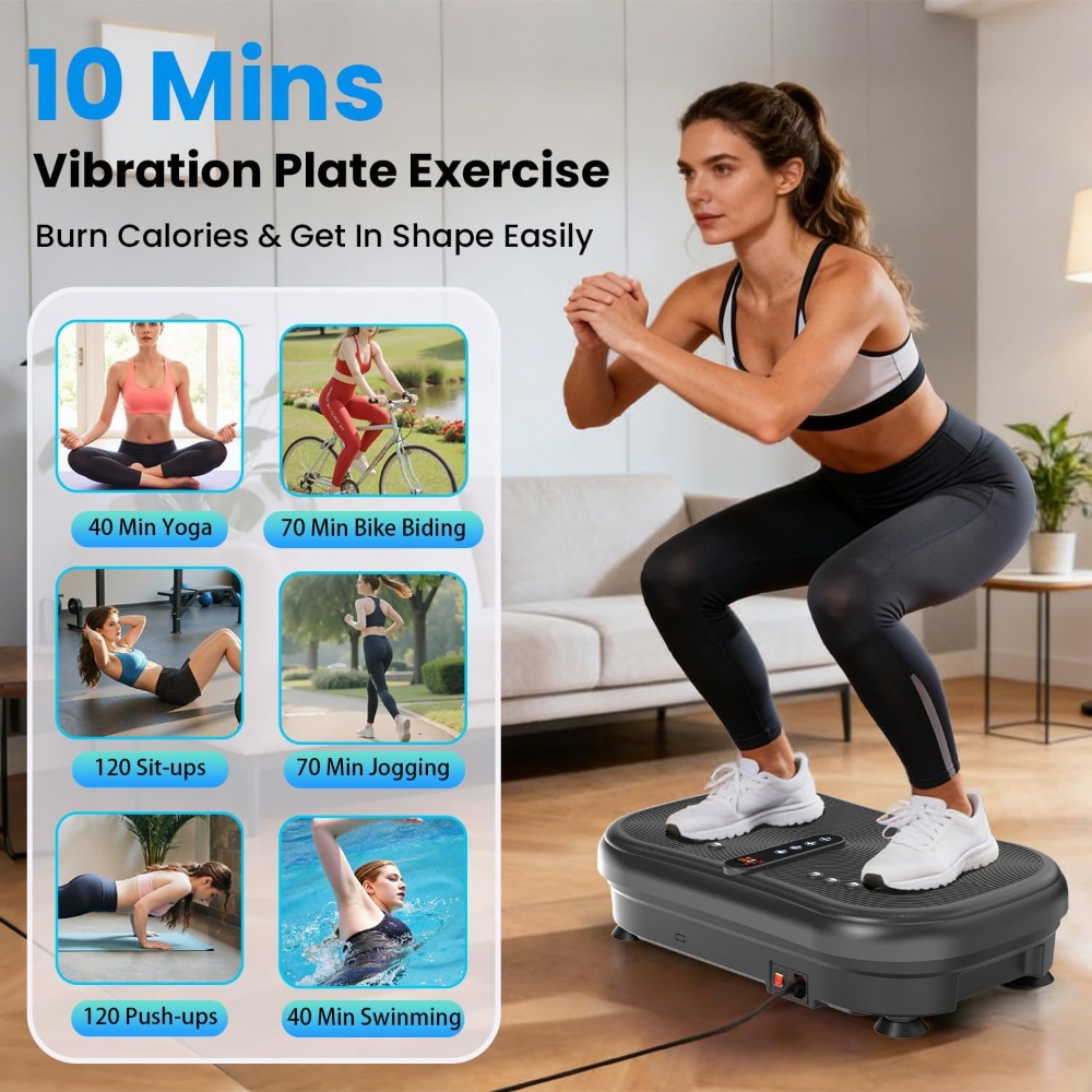 AXV振動プレートフィットネスプラットフォームエクササイズマ - Home Gym Weight Machine のレビューと価格