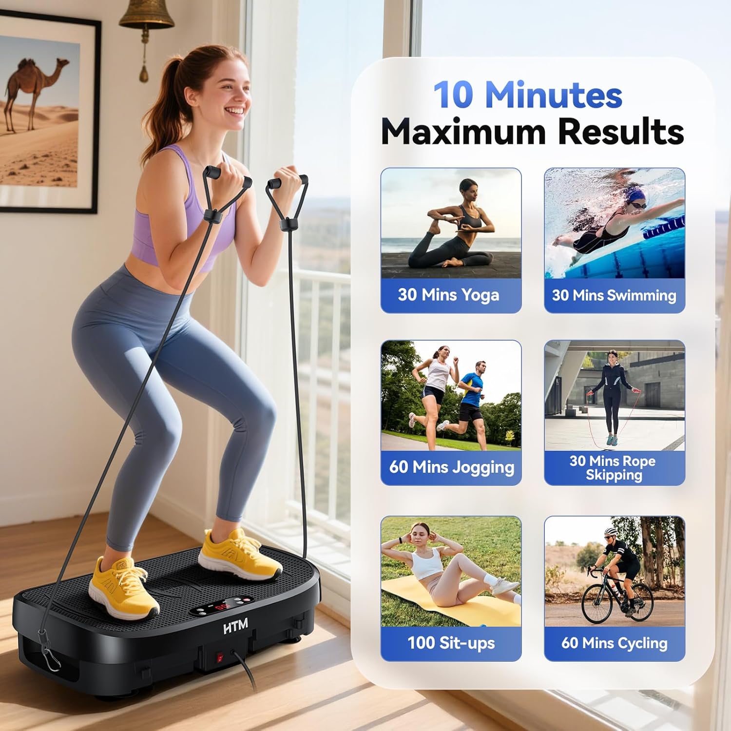 振動プレート脂肪燃焼フィットネスプラットフォーム全身120レ - Home Gym Weight Machine のレビューと価格