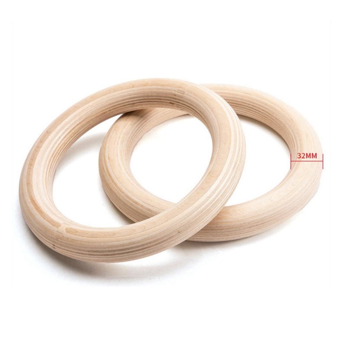 サマーセール 2個セット 木製ポータブル体操リング 家庭用ジ - Gymnastic Rings Wooden のレビューと価格