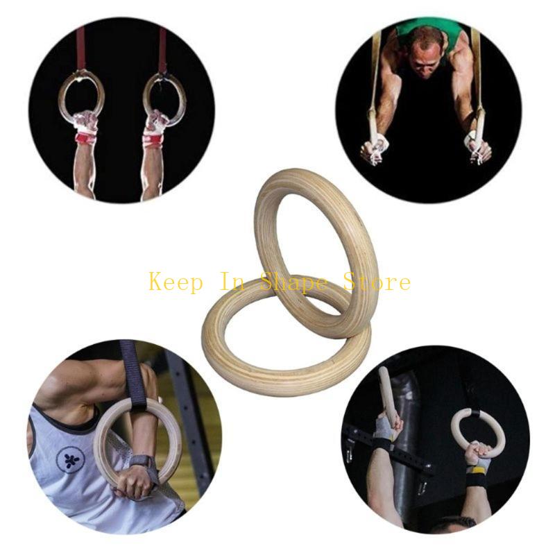 U1JC 1 個フィットネス高耐久ジムトレーニングリング機器 - Gymnastic Rings Wooden のレビューと価格