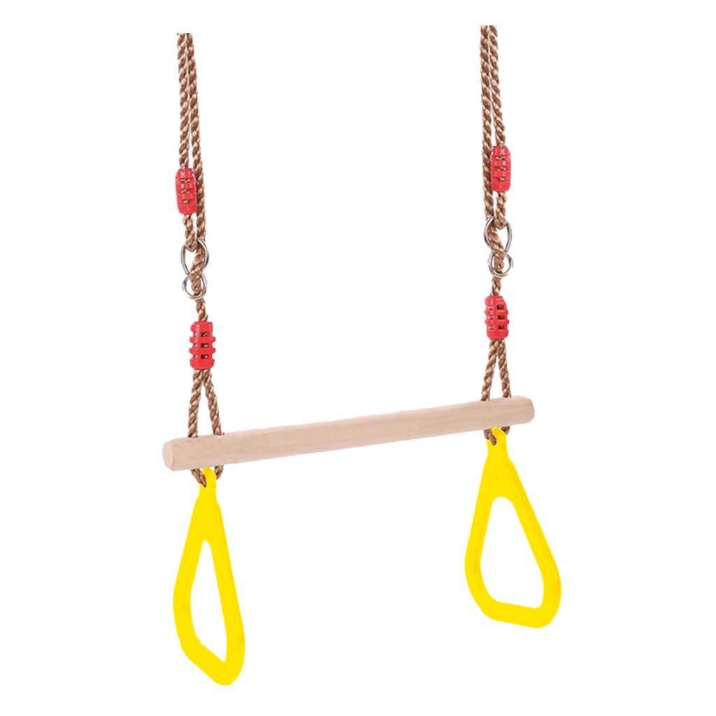 屋内外で楽しめるブランコセット、裏庭用木製バー、体操リング、 - Gymnastic Rings Wooden のレビューと価格