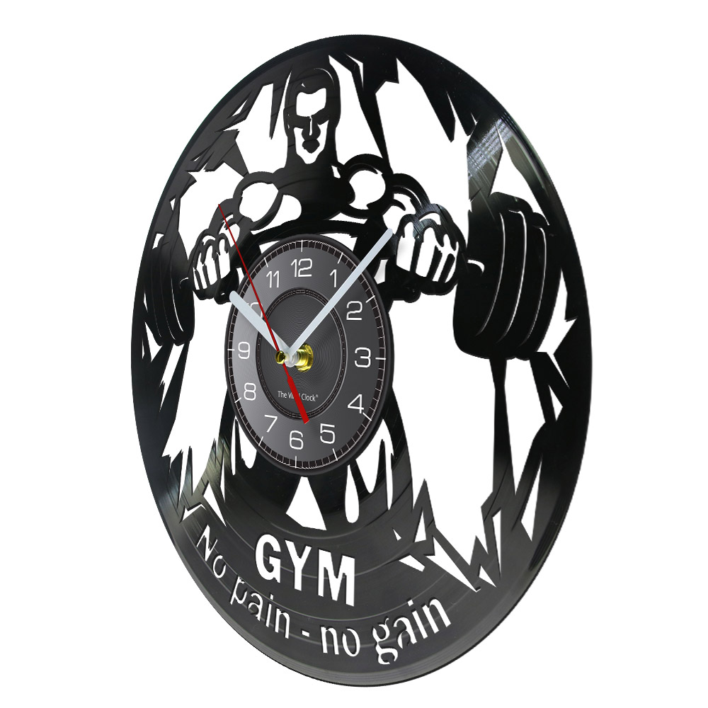 痛みなしゲインなしジム壁掛け時計フィットネスビニールレコード - Home Gym Aesthetic のレビューと価格