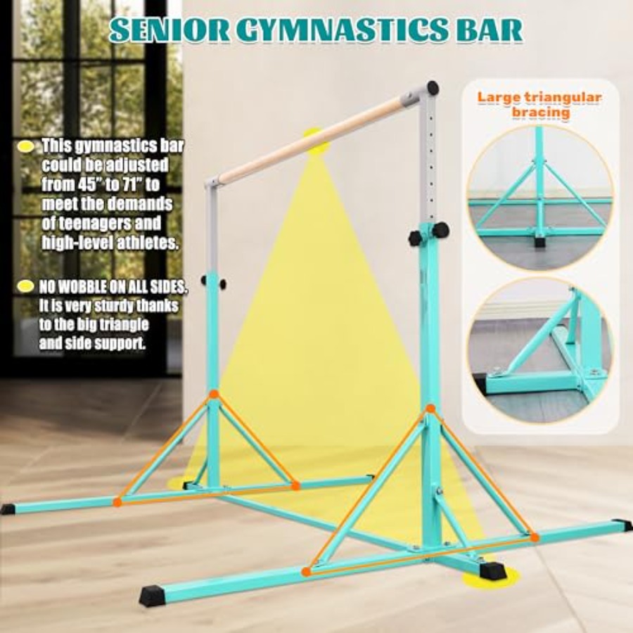 ホームジムトレーニング用体操バー、ブナ材被覆グラスファイバー - Gymnastic Rings Wooden のレビューと価格