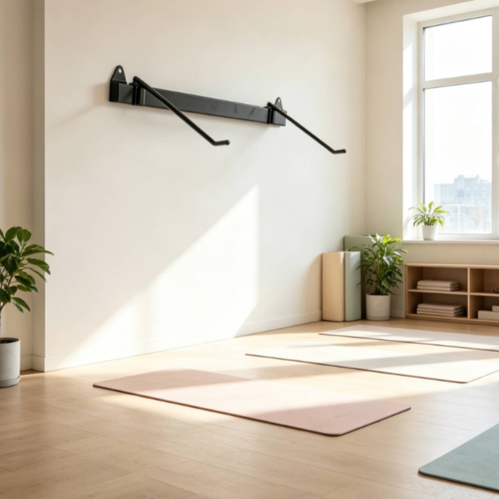 エクササイズマット収納ラック 金属製エクササイズマットラック - Home Gym Installation のレビューと価格
