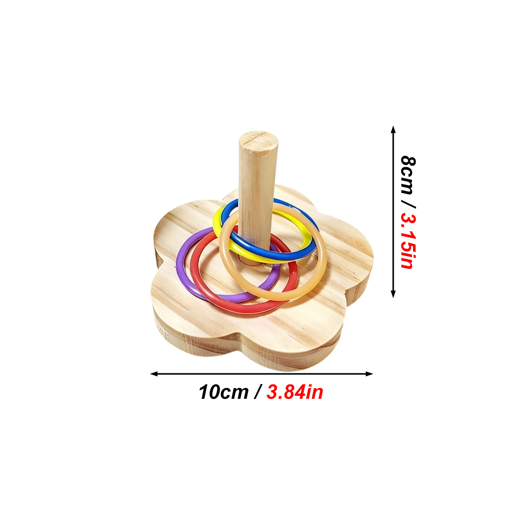 1PC 木製オウム知能トレーニングおもちゃカラフルなリングト - Gymnastic Rings Wooden のレビューと価格