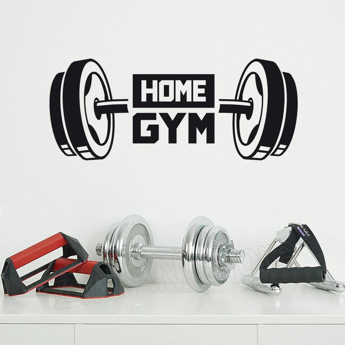 ホームジムの装飾用ウォールステッカー,ダンベル,ビニール,壁 - Home Gym Aesthetic のレビューと価格
