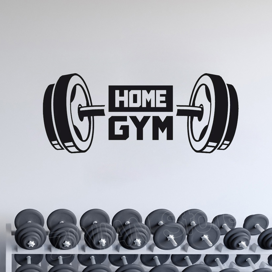 ホームジムの装飾用ウォールステッカー,ダンベル,ビニール,壁 - Home Gym Aesthetic のレビューと価格